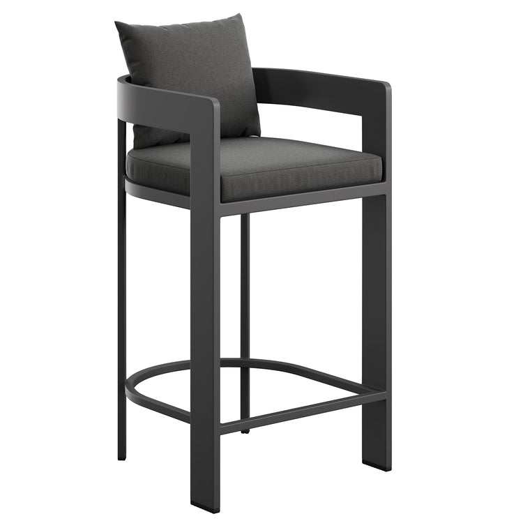 Tahoe Outdoor Patio Aluminum Bar Chair - Charcoal