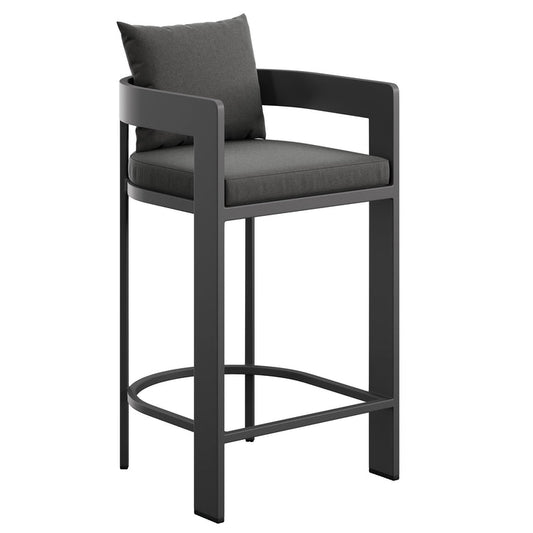 Tahoe Outdoor Patio Aluminum Bar Chair - Charcoal