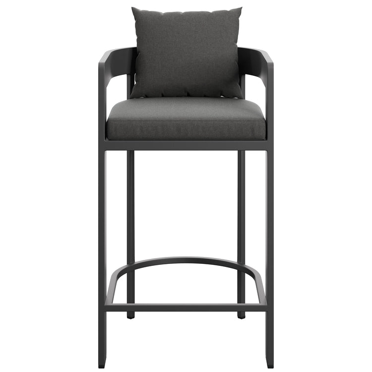 Tahoe Outdoor Patio Aluminum Bar Chair - Charcoal