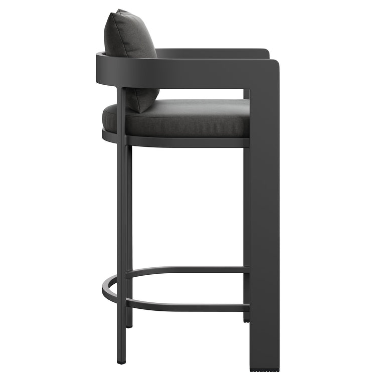 Tahoe Outdoor Patio Aluminum Bar Chair - Charcoal