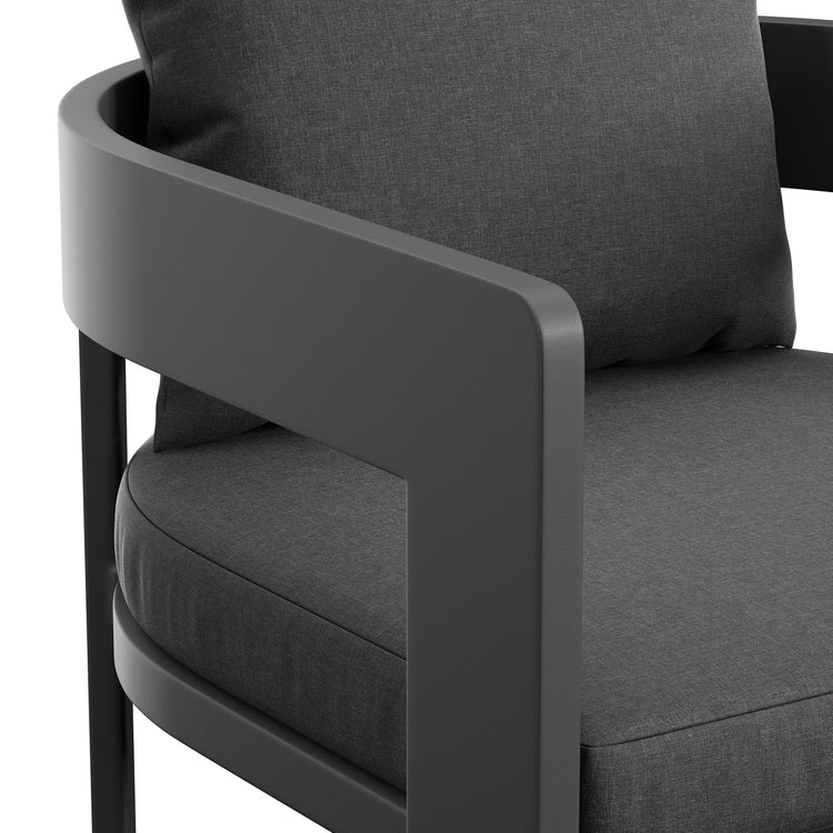 Tahoe Outdoor Patio Aluminum Bar Chair - Charcoal
