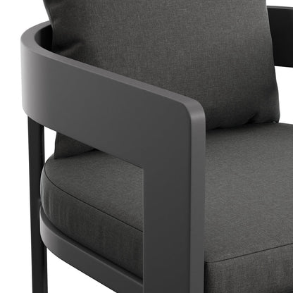 Tahoe Outdoor Patio Aluminum Bar Chair - Charcoal