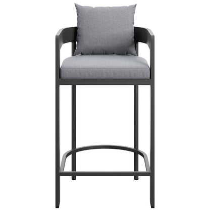 Tahoe Outdoor Patio Aluminum Bar Chair - Gray