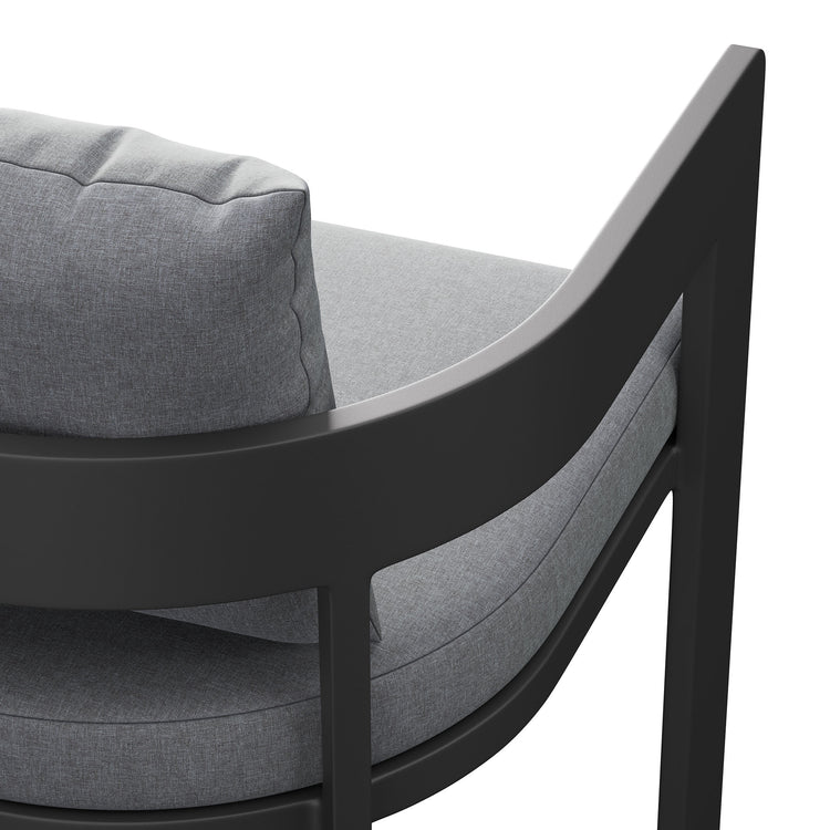 Tahoe Outdoor Patio Aluminum Bar Chair - Gray
