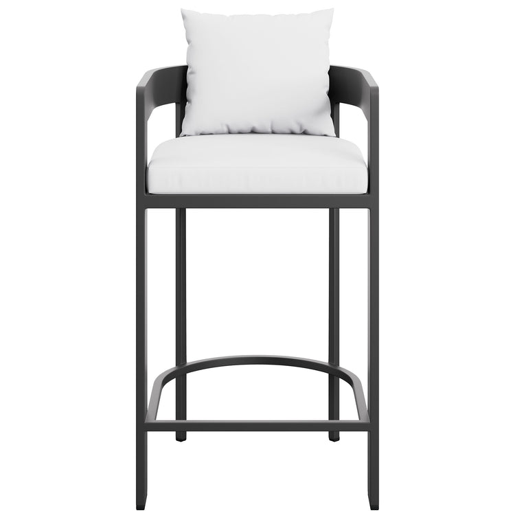 Tahoe Outdoor Patio Aluminum Bar Chair - White