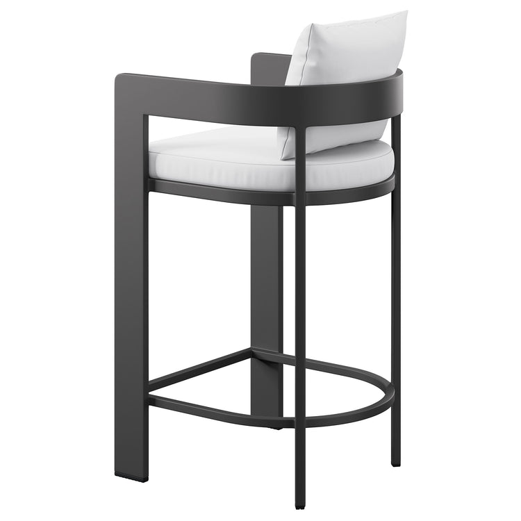 Tahoe Outdoor Patio Aluminum Bar Chair - White