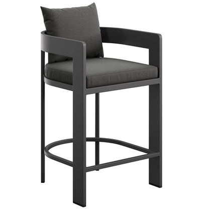 Tahoe Outdoor Patio Aluminum Counter Stool - Charcoal
