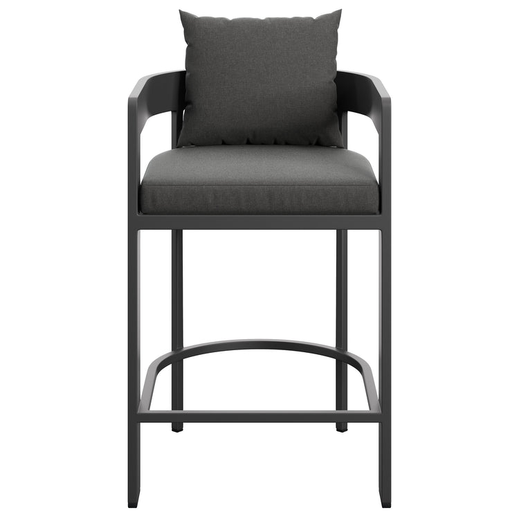 Tahoe Outdoor Patio Aluminum Counter Stool - Charcoal