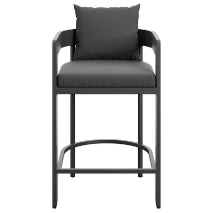 Tahoe Outdoor Patio Aluminum Counter Stool - Charcoal