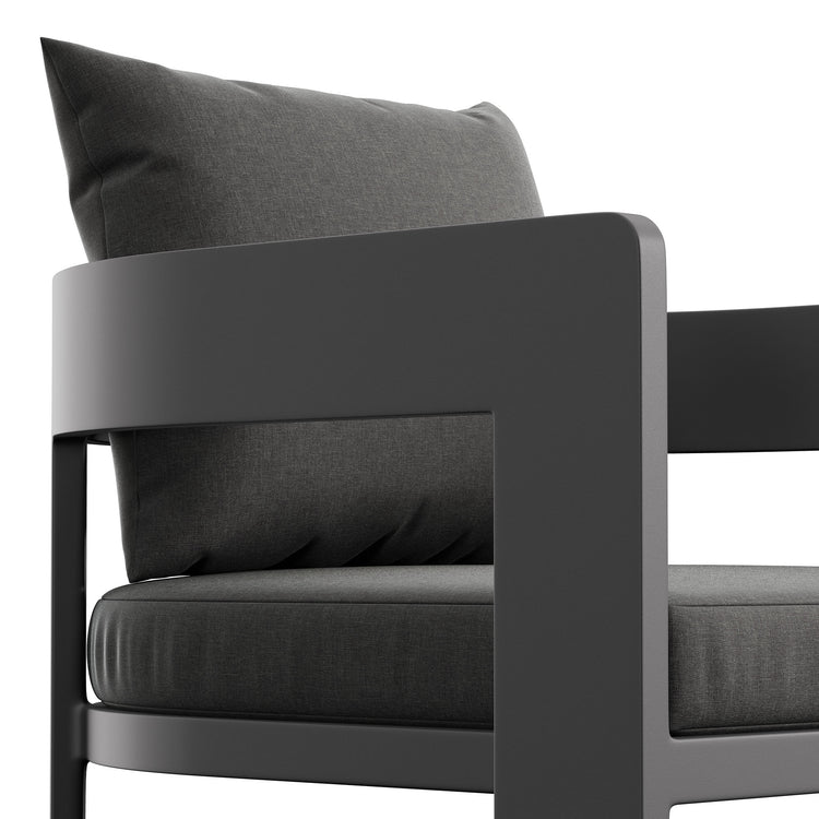 Tahoe Outdoor Patio Aluminum Counter Stool - Charcoal