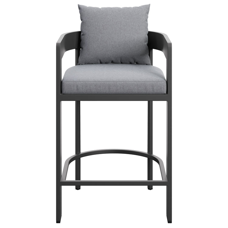 Tahoe Outdoor Patio Aluminum Counter Stool - Gray