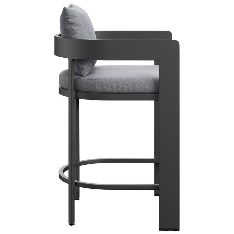 Tahoe Outdoor Patio Aluminum Counter Stool - Gray