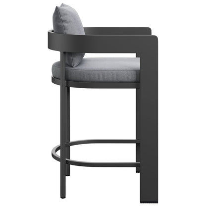 Tahoe Outdoor Patio Aluminum Counter Stool - Gray