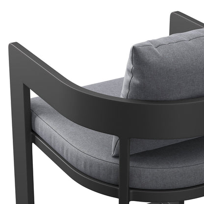 Tahoe Outdoor Patio Aluminum Counter Stool - Gray