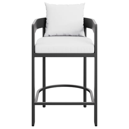 Tahoe Outdoor Patio Aluminum Counter Stool - White