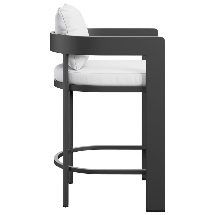 Tahoe Outdoor Patio Aluminum Counter Stool - White