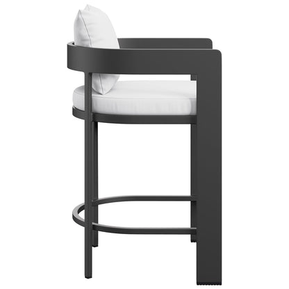 Tahoe Outdoor Patio Aluminum Counter Stool - White