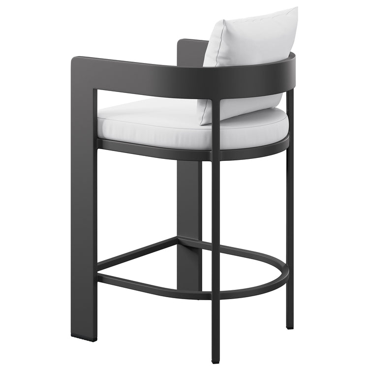 Tahoe Outdoor Patio Aluminum Counter Stool - White