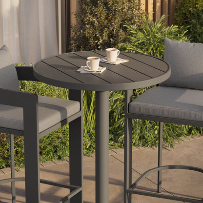 Tahoe 3-Piece Outdoor Aluminum Bar Set - Gray