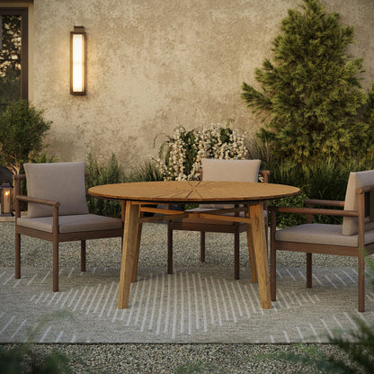 Cielo 59" Sunburst Outdoor Teak Dining Table - Default Title