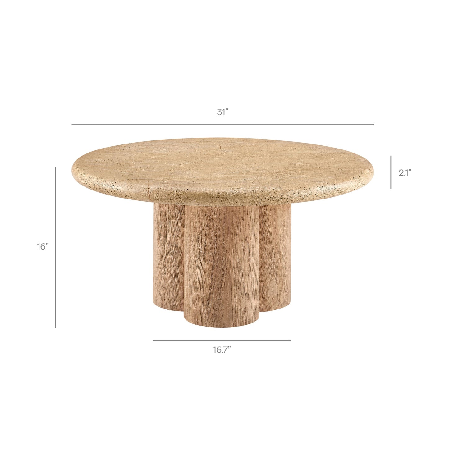 Tori 31 Inch Round Indoor and Outdoor Coffee Table