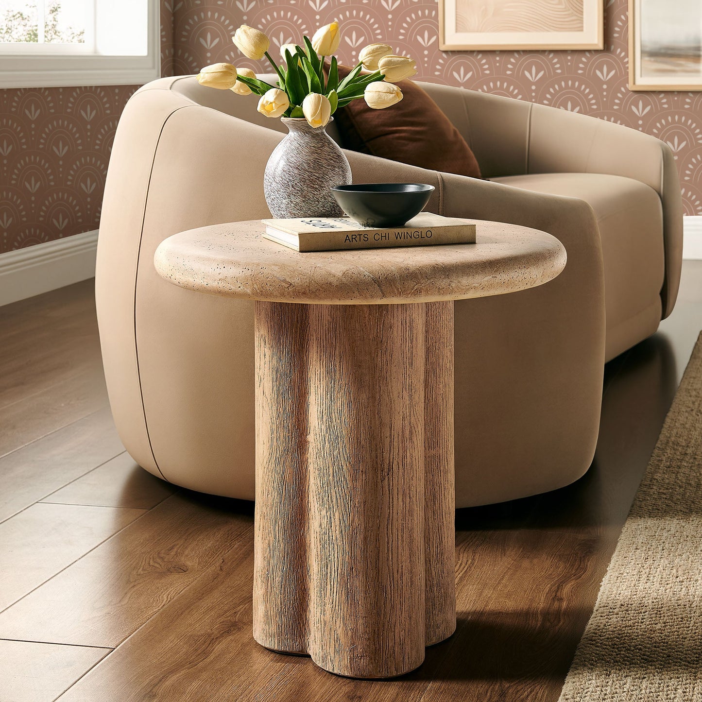 Tori 20 Inch Round Indoor and Outdoor Side Table