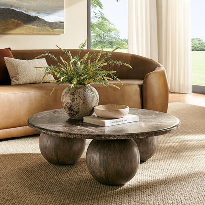 Pietra Indoor Outdoor Round Coffee Table - Default Title