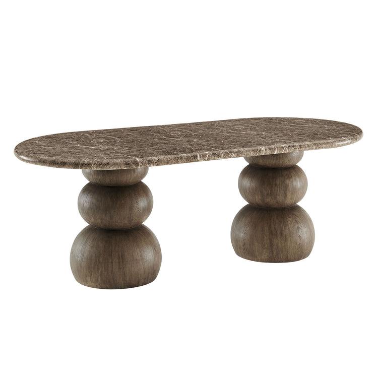 Pietra Indoor Outdoor Oval Dining Table - Default Title