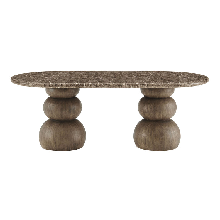 Pietra Indoor Outdoor Oval Dining Table - Default Title