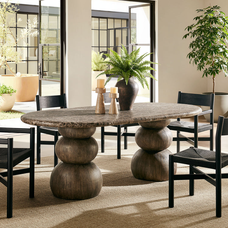 Pietra Indoor Outdoor Oval Dining Table - Default Title