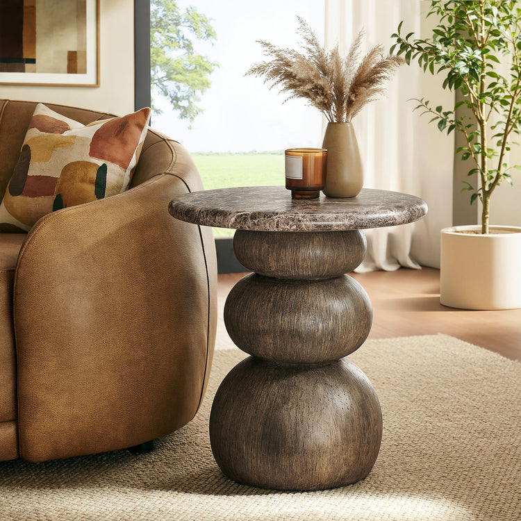 Pietra Indoor Outdoor Round Side Table - Default Title