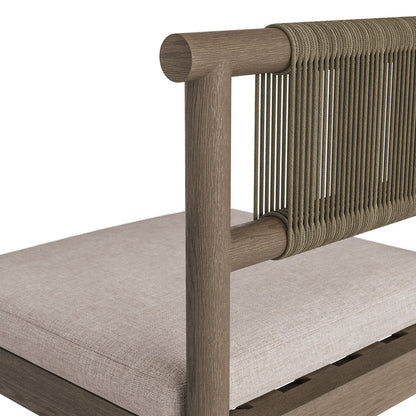 Eleni Outdoor Teak Wood Bar Stools Set of 2 - Weathered Gray Pebble