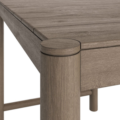Eleni Rectangle 56-Inch Outdoor Teak Wood Rectangular Bar Table - Weathered Gray Teak