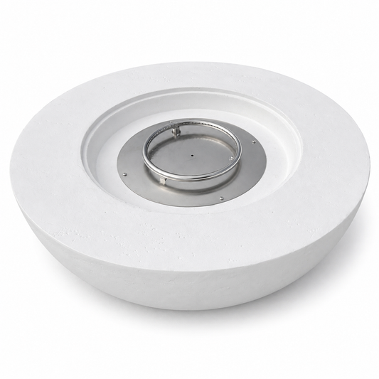 JRC42 Round White 90k BTU JRC Concrete Fire Pit | Jr's Patio San Diego