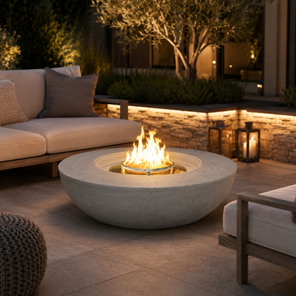 JRC42 Round Gray 90k BTU JRC Concrete Fire Pit | Jr's Patio San Diego