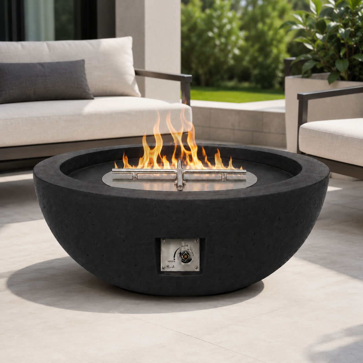 JRC48 Black JRC Concrete Fire Pit | Jr's Patio San Diego