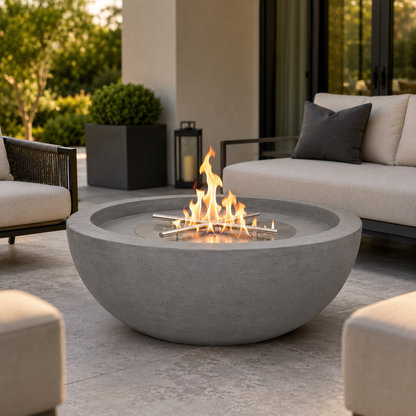 JRC48 Gray JRC Concrete Fire Pit | Jr's Patio San Diego