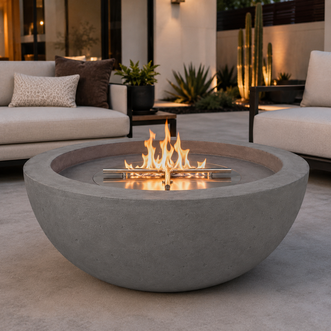 JRC48 Gray JRC Concrete Fire Pit | Jr's Patio San Diego