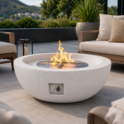JRC48 White JRC Concrete Fire Pit | Jr's Patio San Diego