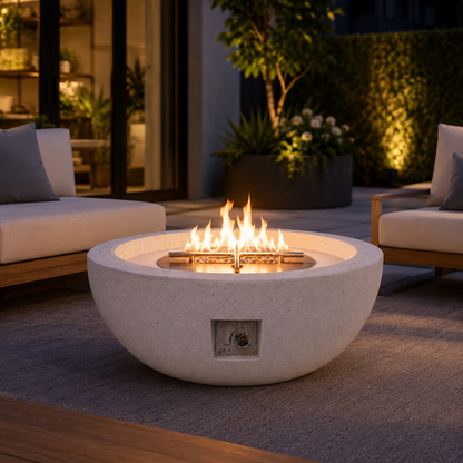 JRC48 White JRC Concrete Fire Pit | Jr's Patio San Diego