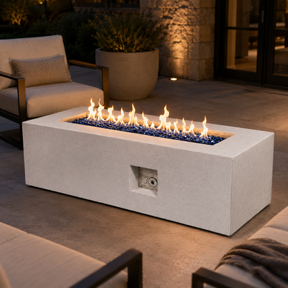 JRC60 White 90k BTU JRC Concrete Fire Pit | Jr's Patio San Diego