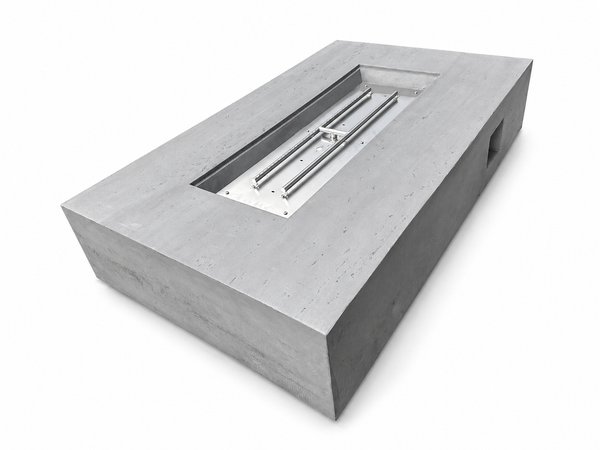 Concrete Outdoor Fire Pit 65 Inch Gray 120,000 BTU | Jr's Patio