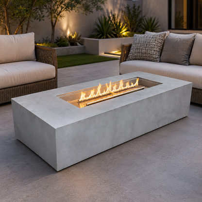 JRC72 Gray 120k BTU JRC Concrete Fire Pit | Jr's Patio San Diego