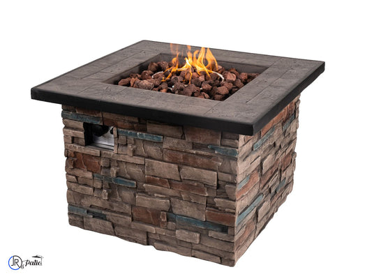 Jrs Patio Stone Outdoor Gas Fire Pit Table