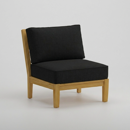 Mila Armless Sectional - Canvas Black - Jrs Patio San Diego