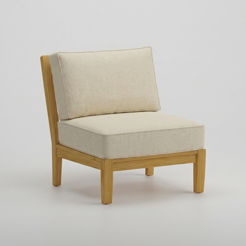 Mila Armless Sectional - Canvas Canvas - Jrs Patio San Diego