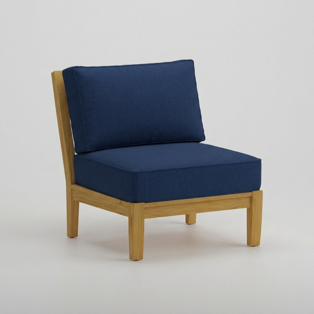 Mila Armless Sectional - Canvas Navy - Jrs Patio San Diego