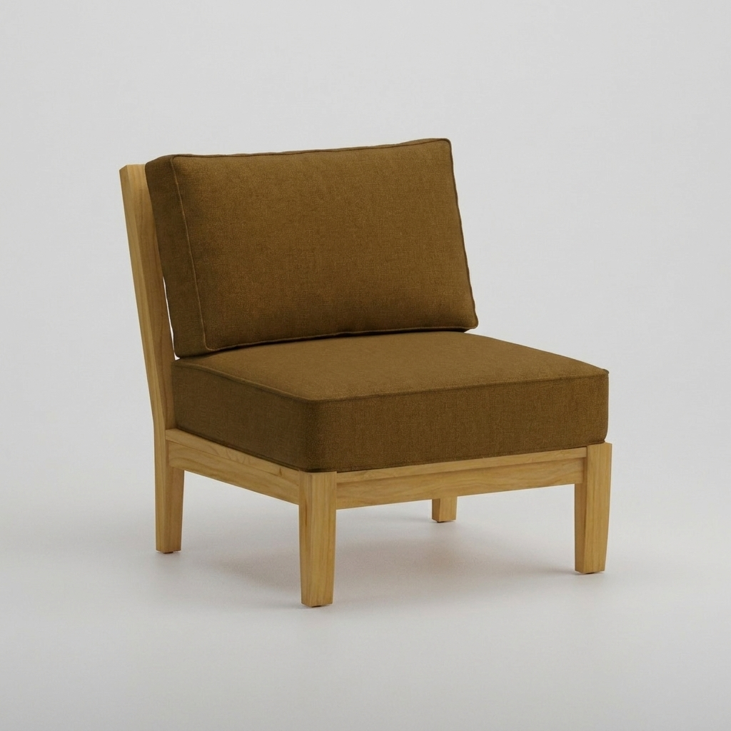 Mila Armless Sectional - Canvas Teak - Jrs Patio San Diego