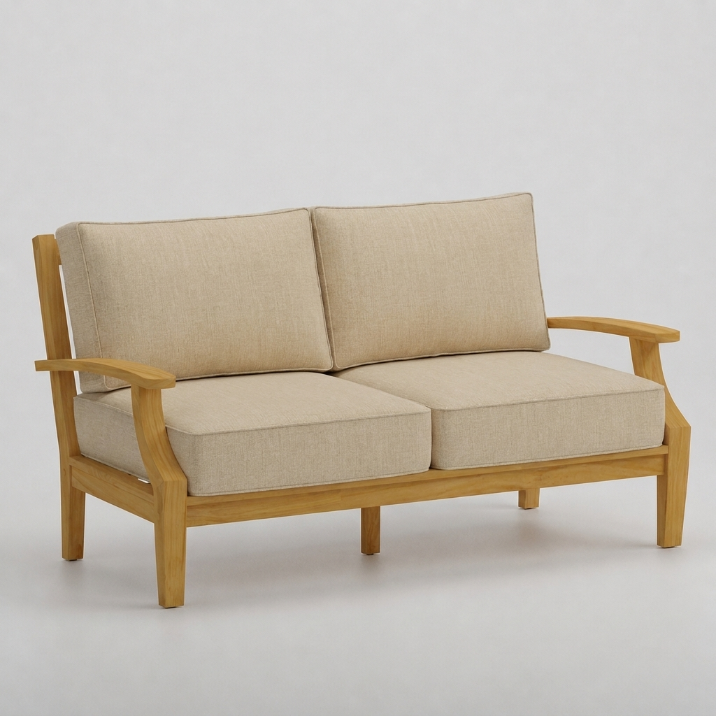 Mila Loveseat - Canvas Flax - Jrs Patio San Diego