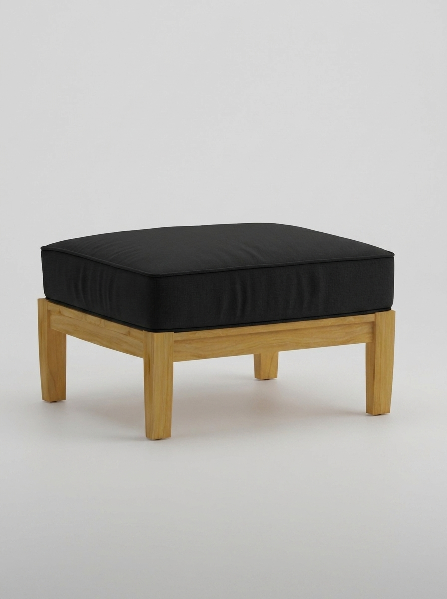 Mila Ottoman - Canvas Black - Jrs Patio San Diego